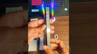 32 bit wireless 3D Rgb sound activated rythem LED Light bar with tripod for car & decoration #shorts