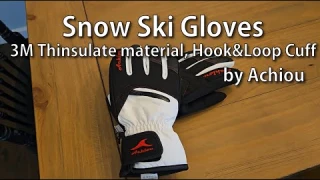 Achiou Ski Snow Gloves Winter Warm 3M Thinsulate