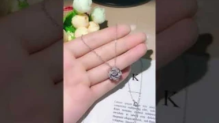Women's Fashion Sterling Silver Smart Eight Pointed Star Diamond Pendant Necklace