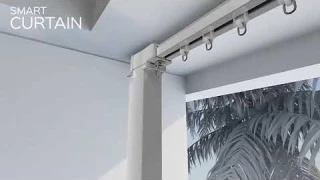 Tuya WiFi Smart Curtain Motor With Rail Smart Motorized Curtain Track Rail Curtain Motor Set