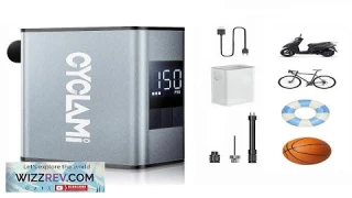 CYCLAMI A3 MAX 150PSI Mini Electric Bicycle Air Pump 1800mAh Battery Digital Review
