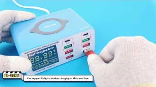 RELIFE RL-304S Multifunctional digital display 8 port charger