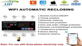4P 100A Tuya WiFi Three Phase Smart Life Auto-Reclosing Over Under Voltage Protector Smart