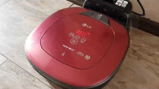LG VR 6570 LVMP (робот-пылесос) — начало уборки.