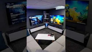 Does your GAMING SETUP have security cameras?🎮📸 #gaming #ps5 #setup  (Reolink Duo 3 PoE)