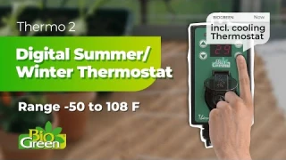 Bio Green Thermo2 - Digital Summer/Winter Thermostat | Greenhouse Heating | BioGreen USA Inc.
