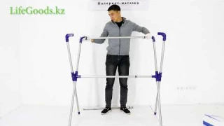 Складная сушилка для белья YLT-0201A: инструкция по сборке, обзор от Интернет магазина LifeGoods.kz