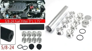 pcmos 1/2-28 5/8-24 End Cap Fuel Filters Fuel Trap Solvent Filter For NAPA 4003 WIX 24003 6061-T6