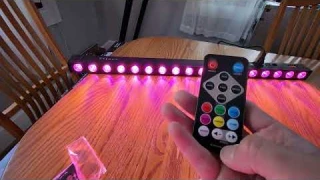 ValaVa DJ Lights Bar 40''72W 18LEDs RGBA 4 in 1 Stage Light Bar DMX Wash Light Review, love the feat