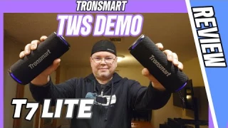 Tronsmart T7 Lite - 24W Portable Bluetooth Speaker Review & 🛜🛜 TWS Sound Demo, App Support, Lights