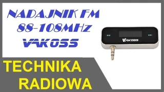 ZIZ - Mini nadajnik VAKOS FM-3654K  88-108MHz  do przesyłania sygnału audio - pomiary