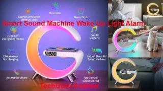 Smart Sound Machine Wake Up Light Alarm Wireless Charger REVIEW
