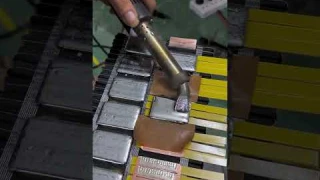 Battery wire soldering process- Good tools and machinery make work easy