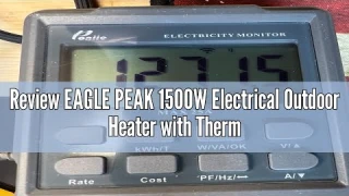 Review EAGLE PEAK 1500W Electrical Outdoor Heater with Thermostat, Heater for Greenhouse, Grow Tent,