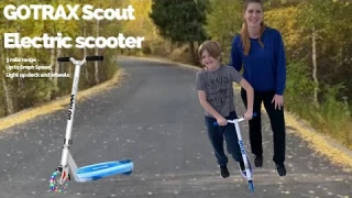 GOTRAX scout electric scooter for kids demo and review by Sara