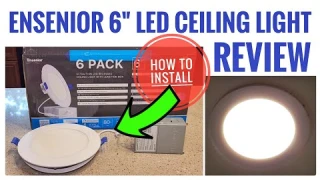 How To Install Ensenior Ultra Thin LED recessed Ceiling Light Review