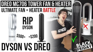 2024's Best Dyson Alternative! (Fan & Heater) - Dyson AM09 vs DREO MC706 Tower Fan & Heater Review