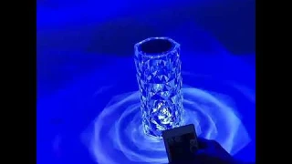 Настольная LED лампа ночник Rose Crystal Diamond с кристаллами и сменой 16 цветов, светильник криста