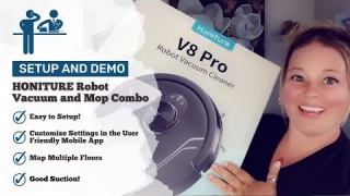Full Setup and Demo - HONITURE Robot Vacuum and Mop Combo