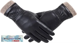 REDESS Winter Leather Gloves for Women Wool Fleece Lined Warm Gloves Touchscreen Review
