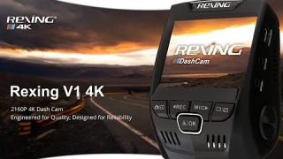 Rexing V1-4K Ultra HD Car Dash Cam 2.4″ LCD Screen | Wi-Fi | 170° Wide Angle Dashboard Camera Record