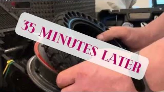 Iscooter I-10 Max.Replacing the tire with a solid tire.Заміна шини на суцільно литу.