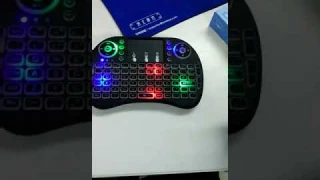Colorful Backlit Wireless QWERTY Keyboard Touchpad Mouse