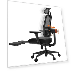 Ergonomic Chair with Footrest, Auto-Following Backrest, Adaptive Lower Back Support — गेमिंग चेयर्स, NEWTRAL