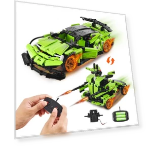 STEM Building Toys for Kids 2 in 1 App & Remote Control Car/Robot 461 PCS — Interactive Figures & Robots, VEVOR