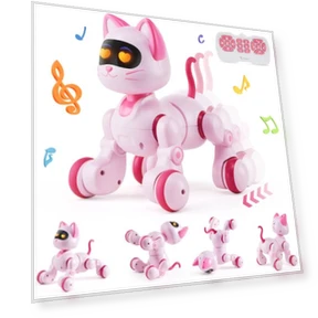 RC Robot Cat Toy for Kids with Remote Control — Interactive Figures & Robots, VEVOR
