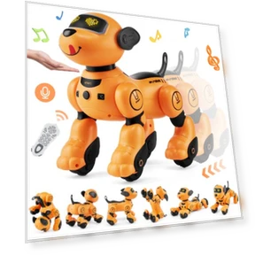 RC Robot Dog Toy with Talking, Dancing, Touch & Voice Remote Control — Interactive Figures & Robots, VEVOR