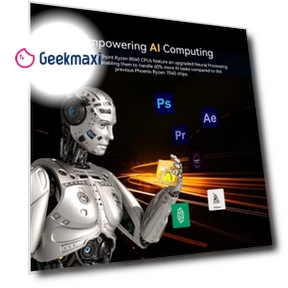 AI Mini PC with AMD Ryzen 7 8845HS, 32GB RAM, 1TB SSD — Single Board PCs, GEEKOM