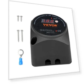 Dual Battery Isolator Kit, 12V 140Amp, Manual and Auto Modes VSR Voltage Sensitive Relay with LCD Screen — Relocation Kits, VEVOR