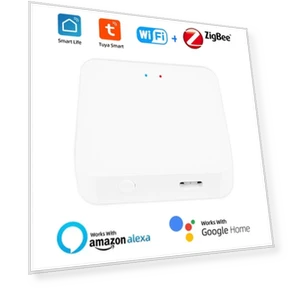 Smart Home Gateway Hub with WIFI+ZigBee, Bluetooth Mesh, Alexa Compatible — Smart Home Hubs & Controllers, Tuya