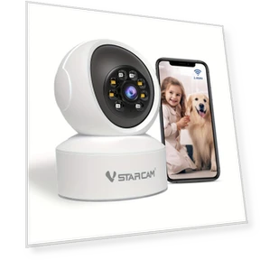 Wifi Indoor Home Security Camera with AI Detection, Color Night Vision, 360° Pan & Tilt View — Security Cameras