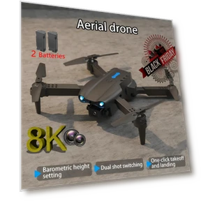 E99 Drone with 8K HD Dual Camera, Dual Batteries, Smart Remote Control Toy — Drones, ZYZM