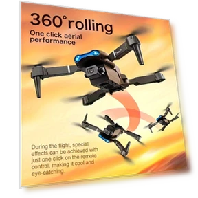 Dual Camera Drone with Foldable Remote - USB Rechargeable, 80m Height, 135g — Drones, E99