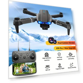 Foldable Drone with Dual Cameras, Remote Control Quadcopter for Beginners — Drones, E99