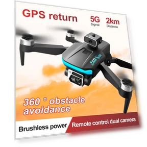 GPS Drone with Dual Cameras, Brushless Motor, Foldable Design — Drones