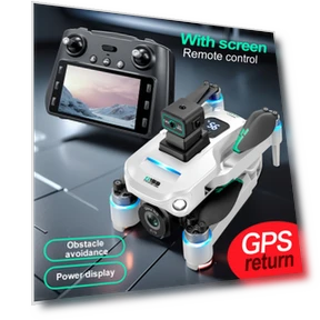 GPS Drone with Dual Cameras - 45 Min Flight, Foldable Design — Drones, Long