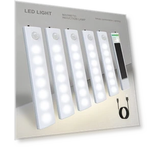 6 Pack Motion Sensor LED Under Cabinet Lights — Under-Cabinet Lights
