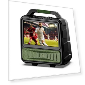 Outdoor TV with Bluetooth Speaker Combo — Portable Sound Systems, MONSTER