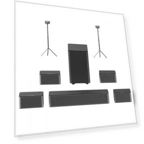 7.1 Soundbar with Wireless Subwoofer and Speaker Stands — Sound Bars, Ultimea