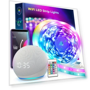 Smart WiFi LED Strip Lights 100ft - App Controlled, RGB-IC, Color Changing — LED Strips