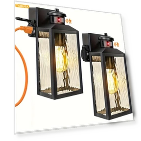 Motion Sensor Porch Lights With Outlets, Outdoor Lighting — Outdoor Security & Flood Lighting, Tobusa