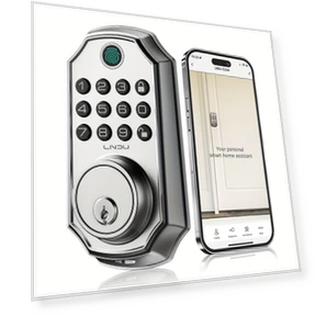 Smart 5-in-1 Door Lock with Biometric Technology — Biometric Security, लिंगडू