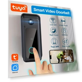 Smart WiFi Video Doorbell with Built-in Battery - Wireless Security Camera — Smart Home Security