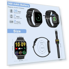 2.1" Smart Watch with Heart Rate Monitor, 120+ Sport Modes, IP68 Waterproof — Smartwatches, BP Doctor