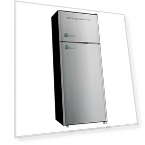2 Door Apartment Size Refrigerator Freezer Combo, 7.5 cu ft, Stainless Steel — Cooling Solutions, Frigidaire