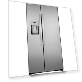 36 Inch Side by Side Refrigerator with LED Lighting and Hidden Hinge — Cooling Solutions, GE